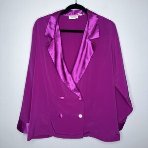 Victoria’s Secret Women’s Vintage Pink Satin Blazer Gold Label Size Small